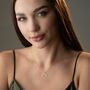 Lotus Flower Birthstone Necklace, thumbnail 4 of 11