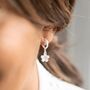 Sterling Silver Flower Charm Personalised Earrings, thumbnail 1 of 10