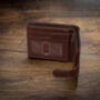 Personalised Brown Leather Wallet Trifold Rfid, thumbnail 4 of 10