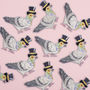Pigeon In A Top Hat Iron On Embroidered Patch, thumbnail 5 of 5