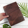 Vegan Teak Leaf Leather A5 Refillable Notebook, thumbnail 4 of 12