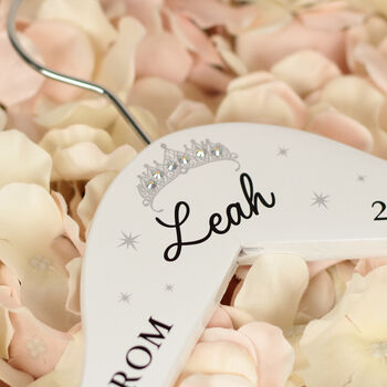 Personalised Prom Dress Diamante Embellished Hanger, 4 of 6