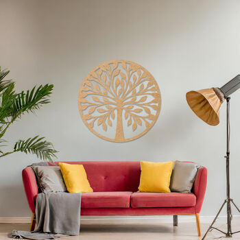 Handmade Wooden Tree Of Life Wall Art For Bedroom Or Living Room, 8 of 9