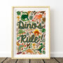 Dinosaur Kids Wall Art | Hand Painted Dino Bedroom Print, thumbnail 3 of 13