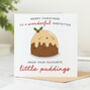 'From Your Little Pudding' Babysitter Christmas Card, thumbnail 2 of 3