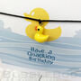 Personalised Duck Birthday Card With Wish Bracelet, thumbnail 3 of 10