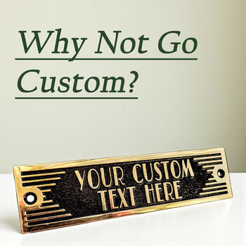 Push Metal Door Sign Art Deco Or Modern, 3 of 6