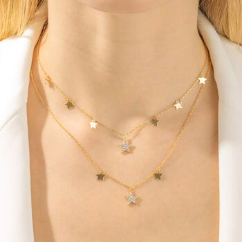 Blake Double Row Star Necklace, 5 of 8
