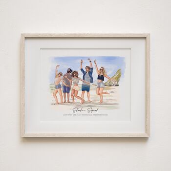 Personalised Bride And Besties Portrait – Hen Party Gift, 7 of 11