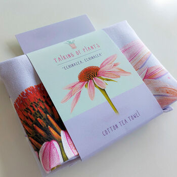 'Echinacea Echinacea' Cotton Tea Towel, 7 of 8