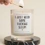 Funny New Mum Gift Need Some Sleep Handmade Candle, thumbnail 1 of 6