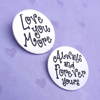 Personalised Silver Love Message Token, 3 of 5