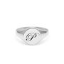 Personalised Edwardian Silver Round Signet Ring, thumbnail 5 of 10