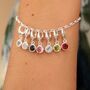 Birthstone Charm Bracelet, thumbnail 1 of 7