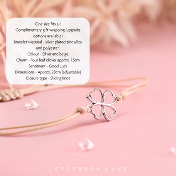 You've Got This Four Leaf Clover Bracelet, 4 of 8