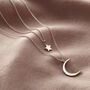 Moon And Star Personalised Layered Necklace Set, thumbnail 7 of 12