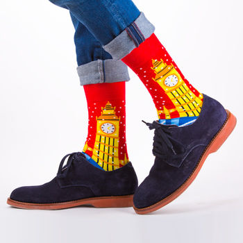 Big Ben Cotton Socks By Ki Ki Ljung In Red And Blue, 3 of 5