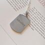 Personalised Silver ID Tag Necklace, thumbnail 2 of 3