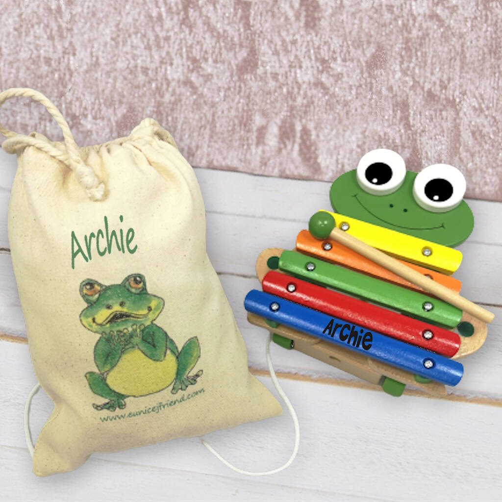 Child's Frog Shaped Pull Along Xylophone, 1 of 3