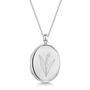 Personalised 925 Silver Birth Flower Locket Necklace, thumbnail 3 of 7