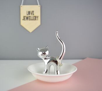Personalised Cat Ring Stand And Dish, 3 of 8