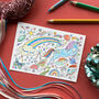 Kids Magical Colouring Postcards, thumbnail 1 of 3