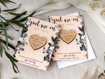 Elegant Blush Pink Save The Date Magnet, 5 of 8