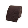 Wedding Handmade Polyester Knitted Pocket Square In Dark Brown, thumbnail 7 of 9