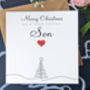 Special Son Personalised Handmade Christmas Card, thumbnail 4 of 4