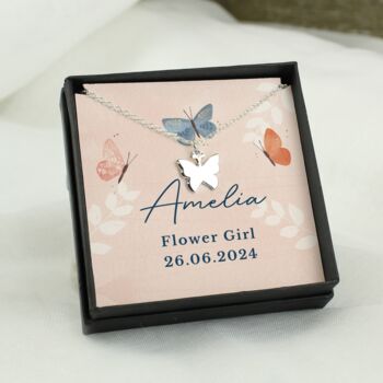Personalised Butterfly Necklace And Box, 2 of 3