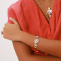 Gold Plated Round Disc Bracelet, thumbnail 1 of 3