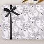 Three Sheets Of Cute Ghosts Christmas Wrapping Paper, thumbnail 2 of 2