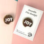 Joy Doughnut Enamel Lapel Pin Badge, thumbnail 1 of 2