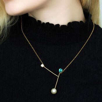 Bias Pearl Pendant Necklace, 3 of 8