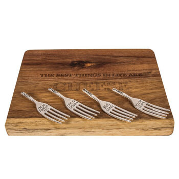 Cheese Board And Quote Forks, 6 of 6