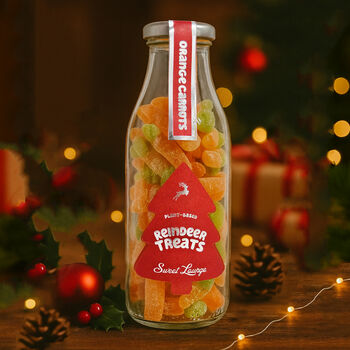 Festive Jar Duo – Fruity Stars And Reindeer Treats Gift Set, 2 of 3