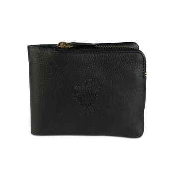 'Hudson' Men's Leather Bi Fold Wallet In Black, 2 of 9