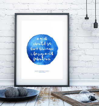 Personalised Watercolour Quote Print, 6 of 12