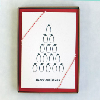 Penguin 'Ten Pin' Christmas Card, 3 of 4