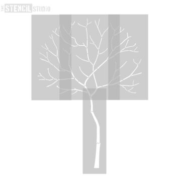 Round Tree With Maple Leaves Stencil Pack, 5 of 8