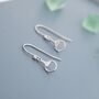 Snaffle Bit Drop Hook Earrings In Sterling Silver, thumbnail 3 of 12