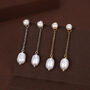 Natural Freshwater Pearl Ear Jacket Earrings In Sterling Silver, thumbnail 2 of 11