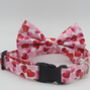 Pink And Red Hearts Valentines Dog Bow Tie, thumbnail 4 of 7