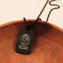 Dog Tag Black Steel St Christopher Necklace, thumbnail 5 of 8