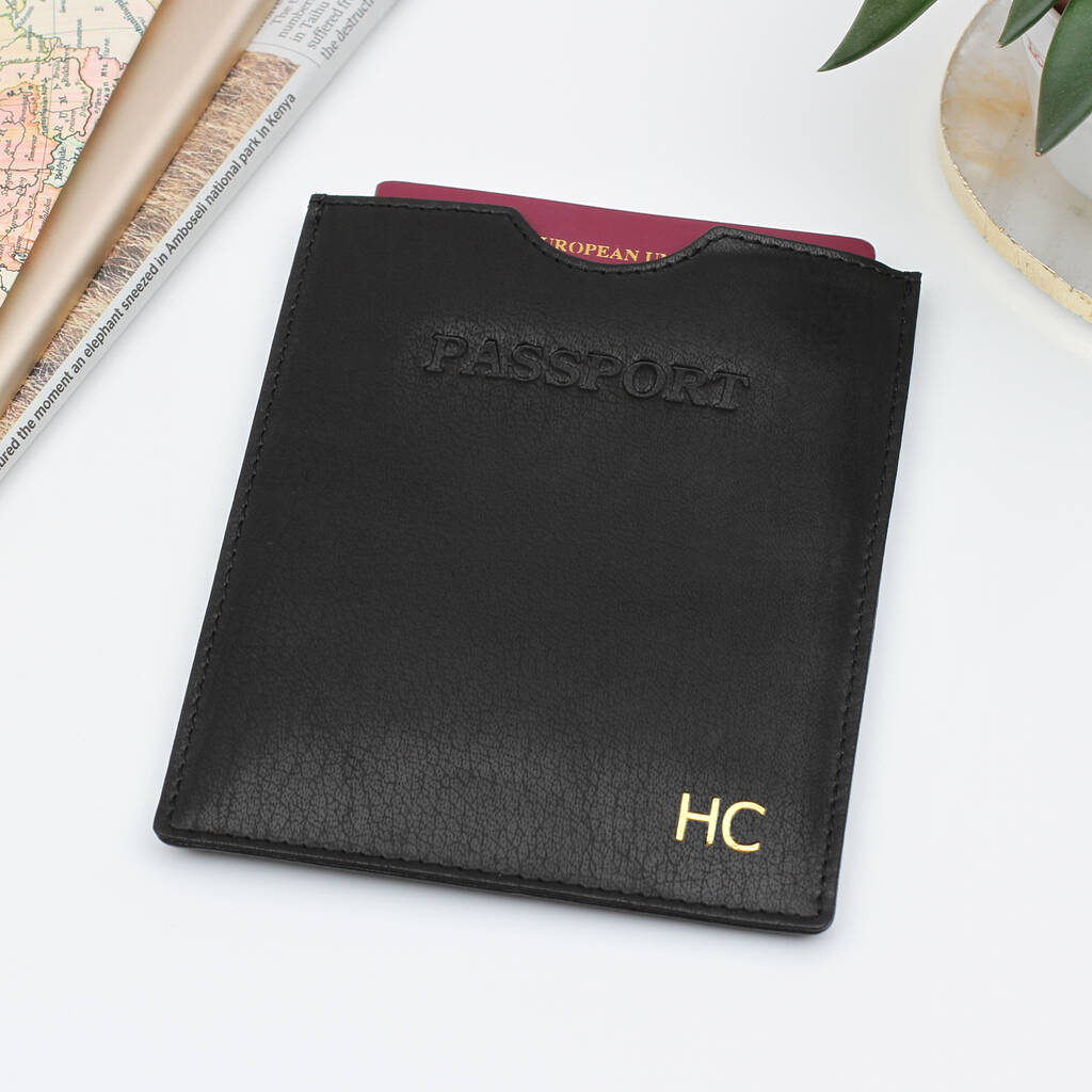 Personalised Luxury Leather Passport Slot Holder, 1 of 3