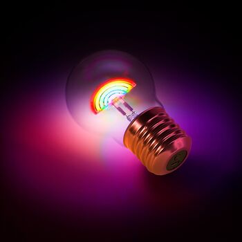 Rainbow Cordless Glass Lightbulb, 3 of 4