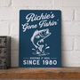 Gone Fishing Personalised Metal Sign, thumbnail 3 of 4