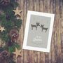 'Uncles' Christmas Greetings Card Reindeer, Gay Uncles, thumbnail 1 of 10