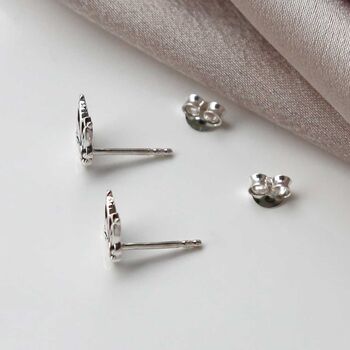 Sterling Silver Mini Botanical Studs, 4 of 5
