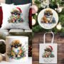 Personalised Pekingese In Christmas Lights, thumbnail 1 of 10